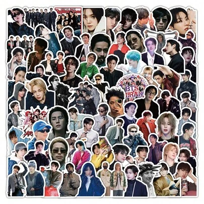 106 piezas de pegatinas, mercancía de fans de ARIRANG, pegatinas de JUNG-KOOK, RM, JIN, V, JIMIN para laptop, teléfono, equipaje, taza, manualidades de scrapbooking, decoraciones exquisitas, regalo de cumpleaños