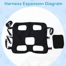Đai hỗ trợ ngực cho chó, dây dắt phục hồi chức năng thoáng khí cho chó già, dây đeo hỗ trợ phục hồi sau phẫu thuật cho chó khuyết tật. - màu đen - Xem 8