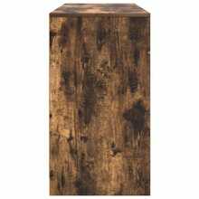 vidaXL Bureau chêne fumé 120x42x76 cm bois d'ingénierie - Tabac - Voir 7