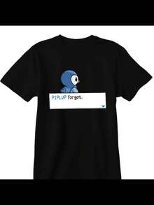 Piplup T-Shirt  Black Color, Unisex S-2XL Tee Shirt - 黑色 - 查看 2