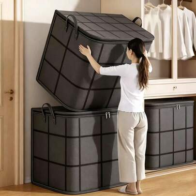 1 Hộp đựng đồ đơn giản 1 ngăn kéo, chất liệu vải dày cao cấp với tay cầm chống trượt rộng, hộp đựng đồ dung tích lớn chống bụi cho quần áo, chăn ga và đồ chơi nhồi bông, lý tưởng cho việc dọn dẹp nhà cửa, kho bãi và làm quà tặng ngày lễ, vật dụng cần thiết hàng ngày trong gia đình suốt cả năm, túi đựng đồ đa chức năng, hộp đựng đồ thiết thực và vật dụng lưu trữ hiệu quả.