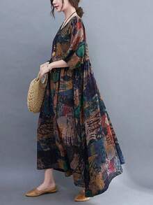 2026 Casual Holiday Dress, Women Plus Size Skirt, Elegant Daily Wear For Mothers, Summer Loose Black Plus Size A-Line Skirt - Cà phê nâu - Xem 6