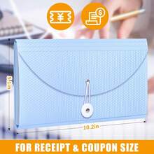 Nicecho Receipt Coupon Organizer, 13 Pockets Small Accordion File Organizer With Labels For Receipt Cards, Bill Business, Coupons Storage, 10.2X 5.1 Inches - ColorA - View 2