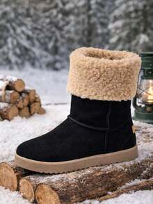 Siberian Warm Boots For Winter, Genuine Leather, Women's Fashion, Style And Comfort - 黑色 - 查看 5