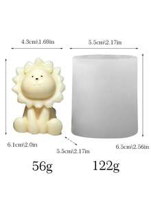 Khuôn silicon làm nến hình sư tử 3D hoạt hình tự làm, khuôn silicon hình sư tử dùng làm nến thơm xe hơi. - Khuôn silicon hình sư tử nhỏ - Xem 9