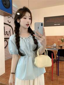 Women Blouses & Shirts - Blue - View 4