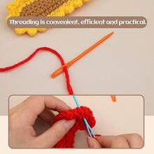 50 Peças Agulhas de Costura de Plástico (7cm/2,76 polegadas) para Linha e Artesanato, Agulhas de Bordado de Olho Grande para Crianças, Costura DIY, Artesanato Feito à Mão - Multicolorido - Visão 5