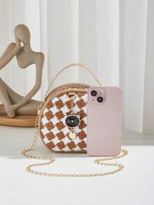 2024 New Floral Pattern Handbag, Versatile Small Shoulder Crossbody Bag For Women, Unique Design - Rust - View 4