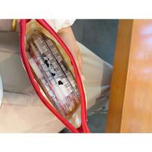 Cute Embroidered Dopamine Pencil Case Makeup Bag, Large Capacity Portable Handbag, Essential For Middle/High School Students Back To School, Embroidered Craft, Dopamine Color Scheme, Soft & Skin-Friendly, Wear-Resistant & Scratch-Proof, Waterproof & Dustproof, Handheld Design, Multi-Function Storage Bag - A - View 8