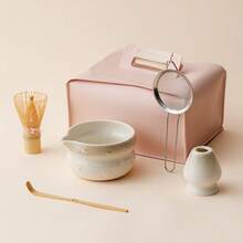 5/8pcs Japanese Matcha Whisk Set, Butterfly & Heart Textured, Pink Storage Pouch, Matcha Preparation Tools, Middle Eastern Style, Suitable For Personal Use, Valentine's Day, Christmas, Thanksgiving, Graduation Gifts - Pink Leather Bag Series - View 13