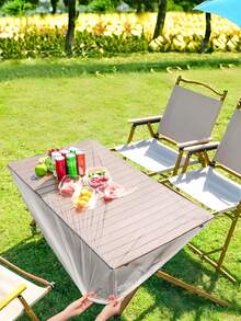 10 piezas de mantel desechable para picnic con cordón, mantel de mesa grueso impermeable y a prueba de aceite para exteriores, camping, jardín - A - Ver 9