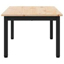 vidaXL Table basse Naturel 70 x 50 x 36 cm Bois de pin massif - Tabac - Voir 7