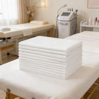 Ga trải giường massage dùng một lần, chất liệu vải không dệt, thích hợp cho massage, spa, thẩm mỹ viện và khách sạn, mềm mại, chống thấm nước, bền, hợp vệ sinh, chuyên nghiệp.