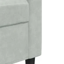 vidaXL Ensemble de canapés 4 pcs et coussins et traversins velours - Gris - Voir 9