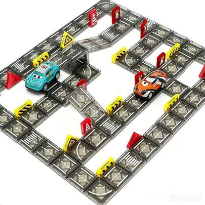 42pcs Magnetic Track Set, Suitable For Pulling Cars, Magnetic Building Blocks, Creative Assembly Toys, Educational Magnetic Toys, Suitable For Boys And Girls