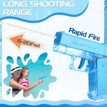 1Pack Cool Small Manual Water Guns - Super Squirt Water Pistol Toys For Kids&Aldult, Summer Outdoor Beach Pool Play, No Battery Needed, Aldult Boys Girls Gifts, Summer Gift - 粉色 - 查看 3