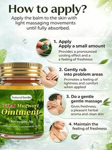 50g Ungüento de Artemisa, Ungüento Herbario, Ungüento Herbario Tailandés, Fórmula Natural, Nutre la Piel, Fácil Absorción, Apto para Uso Diario, Portátil y Fresco, Buen Efecto Hidratante, Apto para Deportes, Entusiastas al Aire Libre, Viajeros y Quienes se Preocupan por el Cuidado de la Piel. Una Opción Ideal para la Escuela, el Trabajo o los Viajes de Negocios. - Ungüento de artemisa - Ver 5