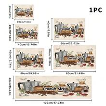 1pc Dish Drying Mat, Coffee Machine Mat, Coffee Bean Burlap Bag & Coffee Pot Pattern Absorbent Pad, Classic Retro Style, Suitable For Dining Table And Cafe, Multi-Purpose Drainage Mat, Home Gift, Desktop Decor - XYLSD-252 - View 15