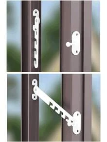 1 Stück Fenster Belüftungskarten Schloss, Fenster Begrenzer aus Aluminiumlegierung, Feststell Begrenzer, Haken Schloss, Innen/Außen Fenster Begrenzer, Begrenzer, ohne Bohren/Schrauben Installation, Türschloss, Türschloss mit fester Position - Verschiedenfarbig - Übersicht 7