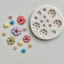 Molde de silicona con diseño de flores DIY, adecuado para pendientes, colgantes, joyería, fácil de usar, multiusos para manualidades y molde de silicona con tema de flores de primavera - moho de flores - Ver 6