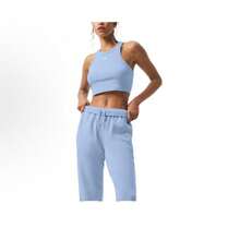 Alo Yoga Aspire Aspire JISOO Series Brand Logo Solid Color Slim Fit Comfortable Breathable Yoga Vest Short Sleeve Top Women's - 藍色 - 查看 6