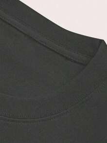 ¡Novedad! Blusa de manga corta para mujer, diseño liso, ideal para estar en casa o para uso casual. Oferta por tiempo limitado. Preciosa blusa, cómoda y de largo regular. Lavable a máquina. - Negro - Ver 9