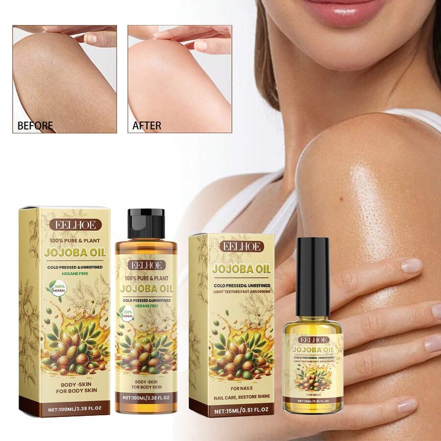 100ml/15ml Jojoba Body/Nail Care Essential Oil, Moisturizing, Skin Smoothing, Gentle Body Oil - Multi Scents - View 1
