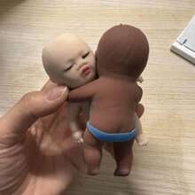 软绵绵的婴儿娃娃减压玩具，慢回弹硅胶挤压玩具，缓解焦虑 - 彩色 - 查看 2