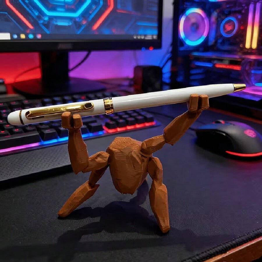 Brand New Hot-Selling Rock-Shaped Statue Ornament, Suitable For Office Desk Storage Creative Decor, Interstellar Space Theme Work Assistant, Perfect For 4D Space Universe Interstellar Exploration Enthusiasts, Luxury Unique Gift For Friends And Office Workers, Creative Gift For Back To School, Halloween, Christmas - Multicolor - View 1