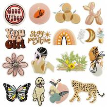 16PCS Cute Things Iron On Patches, Sew On Embroidered Applique Repair Patch DIY Crafts Projects For Clothing Jacket Jeans Pants Dress Backpack Hat Decorations Gifts - Multicolor - View 9