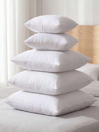 1 chiếc ruột gối cao cấp, nhiều kích cỡ, chất liệu sợi nhỏ polyester trắng siêu mềm, ít gây dị ứng, bền chắc, thích hợp làm ruột gối sofa, ruột gối trang trí, đệm lót, chất liệu lông vũ cao cấp, lý tưởng cho phòng ngủ, phòng khách và khách sạn - Đơn chiếc, độ đàn hồi cao.