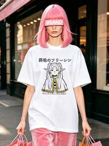 Camiseta de manga corta con cuello redondo suave y casual de verano para mujer, tops para salir, algodón, vintage, estilo callejero europeo y americano, casual deportivo, estilo unisex, estilo casual urbano, tops bonitos, Gen Z, curvy, ropa Y2K, camisetas divertidas, tops para damas, conjuntos de vacaciones para mujer, top lindo, camiseta gráfica, conjuntos de primavera, camisetas holgadas, ropa de calle retro, estilo de los 90, estilo de los 2000, subcultura, top negro, tops blancos, atuendo de fiesta de los 90. Negro - Blanco - Ver 1