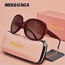 Unisex Casual Elegant Full-Rim Glasses Large Frame Polarized Glasses - Brown - View 12