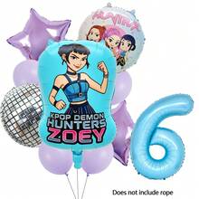 Blue Balloon Girl Music Disco Cool Girl Children's Birthday Party Decorations Balloon Number Balloon Set, Baby Christening Party Supplies, Gift Toys - Balloon Set - View 13