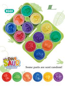 Assorted Color & Shape Matching Realistic Egg Toy Set, Children's Educational Interactive Game, Easter Colorful Egg Model Gift, Birthday Present (Some Accessories Randomly Included) - 彩色 - 查看 7