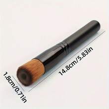 Professional Flat Top Foundation Brush - With Soft Nylon-Like Bristles, Suitable For Liquid, Cream And Powder Foundation, Concealer, Loose Powder Daily Makeup Application - Multicolor - View 2