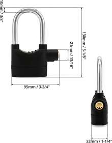 Motorcycle/Bicycle Alarm Lock, Black, Automatic Siren Sound, Keyless Entry, Includes 1 Extra Battery Kit, Waterproof - Black - View 3