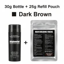 Adglamful 增发纤维粉，Cutline 物理增发，适用于稀疏头发和发际线，30g 瓶装 + 25g 补充装，瞬间增发 - 彩色 - 查看 21