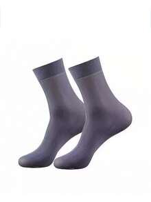 1/10/20/30 Pairs Men's Silk Socks, Anti-Odor Breathable Deodorizing Mid-Calf, Thin Business Summer Socks - Multicolor - View 30