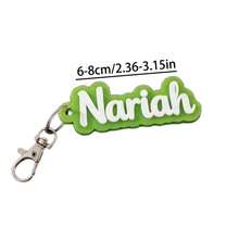 Customized Name Acrylic Keychain, Personalized Acrylic Backpack Tag, Lunch Box ID, Diaper Bag Charm, Vintage Font, Durable Creative Gift - C-fish Mouth Name Keychain - View 11