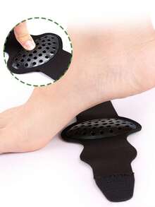1 đôi lót giày hỗ trợ vòm chân unisex, đệm êm ái, giảm sốc, có chức năng massage, phù hợp với giày thể thao và giày bốt ngoài trời. - màu đen - Xem 3