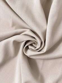 Vestido de mujer talla grande con bloqueo de color, cintura plisada, diseño de cintura ajustada, adecuado para el uso diario - Caqui - Ver 8