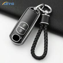 Ốp chìa khóa điều khiển từ xa ô tô TPU 2 nút có dây xích cho Atenza Axela Demio CX-5 CX5 CX-3 CX7 CX-9 2015 2016 2017 2018 2019 (phiên bản bổ sung) - A - Xem 10