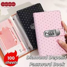 1pc Piggy Bank With Password Lock, 6 Color Options, Transparent Layer For Checking Deposit Amount, Comes With Cute Savings Diary Notebook, Perfect Gift For Friends, Family Or Girlfriend - Compact & Portable, Large Capacity, Multi-Pocket Retro Style Long Wallet, Suitable For Daily Use, Can Be Used As A Coin Purse - A - View 12