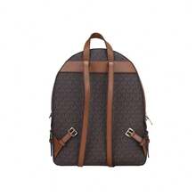 Michael Kors Classic Print Women's Backpack - Dark Brown Print/Acorn Brown 35S2G8TB7B BROWN - View 5