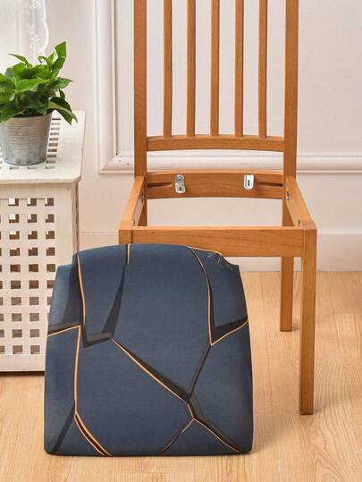 1pc/4pcs/6pcs/8pcs Removable Seat Cover, Geometric Print Pattern, Stretchy, Suitable For Bedroom, Living Room Home Decor, Holiday Party Decoration
