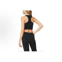 Alo Yoga Aspire Aspire JISOO Series Brand Logo Solid Color Slim Fit Comfortable Breathable Yoga Vest Short Sleeve Top Women's - 黑色 - 查看 2
