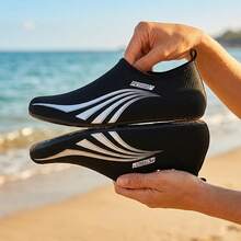 New Unisex Beach/Water Shoes; Comfortable & Durable; New Styles, Suitable For Men & Women, Water Shoes, Beach Shoes, Yoga Shoes, Sandals, Outdoor Swimming Shoes, Fit For Indoor Fitness, Weightlifting, Yoga And Outdoor Activities - Black - View 1