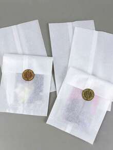 100個/50個禮品包裝袋，派對禮品袋，加厚紙袋，牛皮紙袋，紙便當袋，購物袋，小牛皮紙袋，空白牛皮紙袋，白色種子袋，種子儲存袋，肥皂紙袋，牛皮紙袋適用於婚禮、生日、烘焙、肥皂、口紅、禮品包裝、手工藝包裝、產品包裝、婚禮禮品袋等 - A - 查看 4