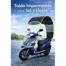 Toldo para Motocicleta Impermeable Cubierta Protectora Contra Lluvia Sol y Polvo - Negro - Ver 1